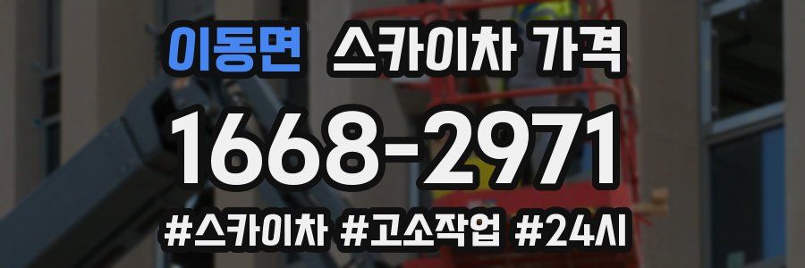 이동면 스카이차 가격