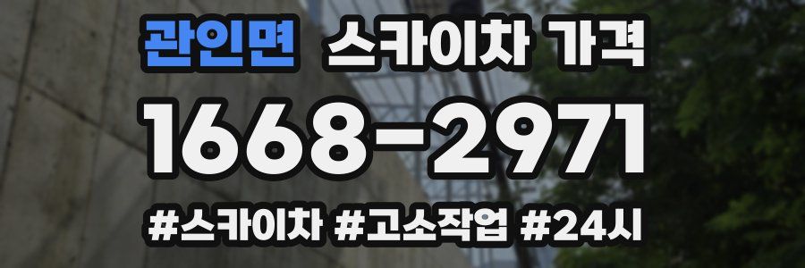 관인면 스카이차 가격