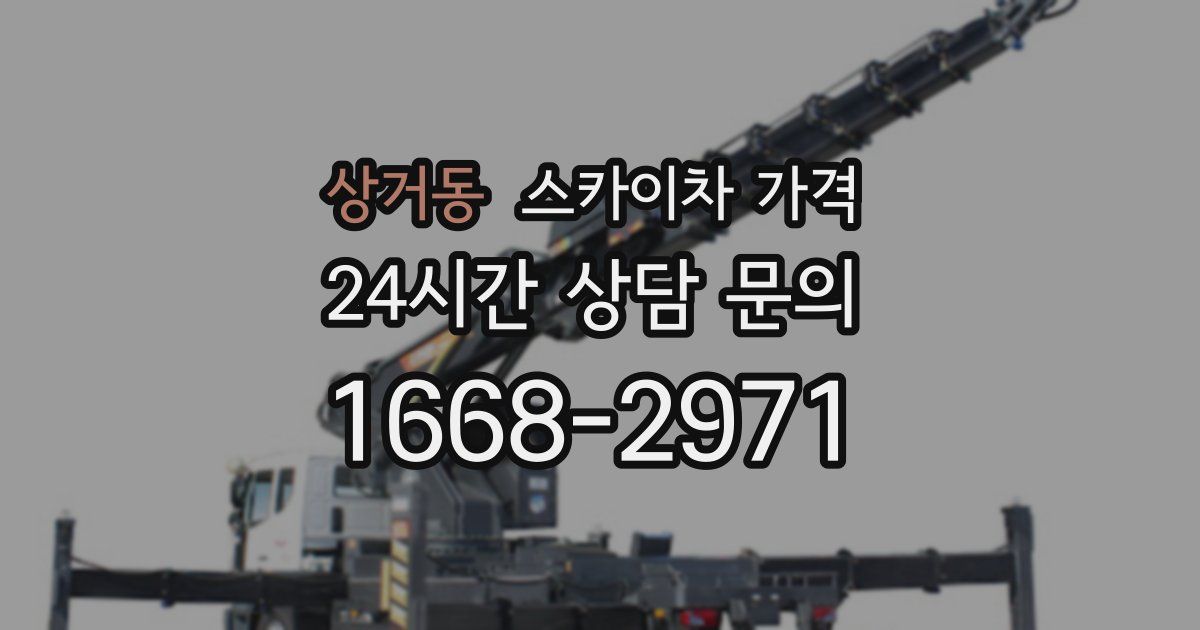 상거동 스카이차 가격