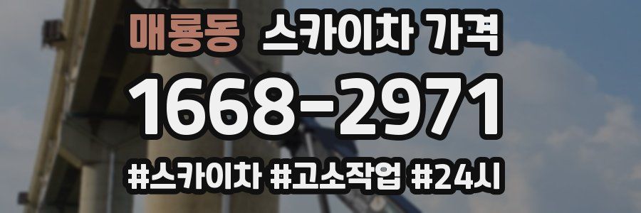 매룡동 스카이차 가격