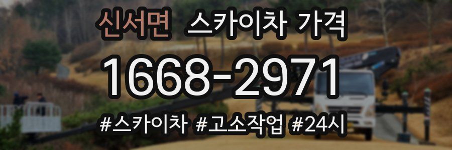 신서면 스카이차 가격
