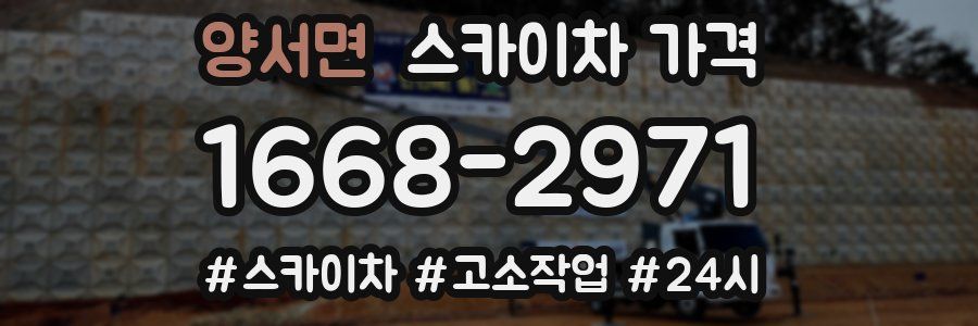 양서면 스카이차 가격