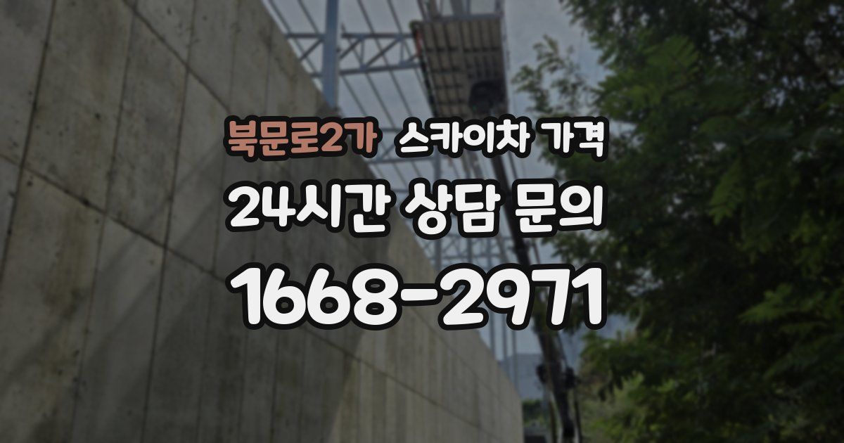 북문로2가 스카이차 가격