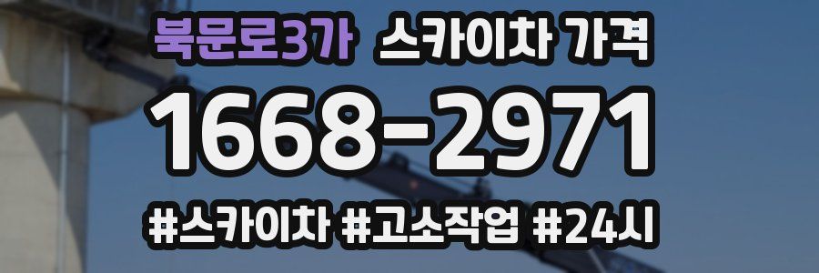 북문로3가 스카이차 가격