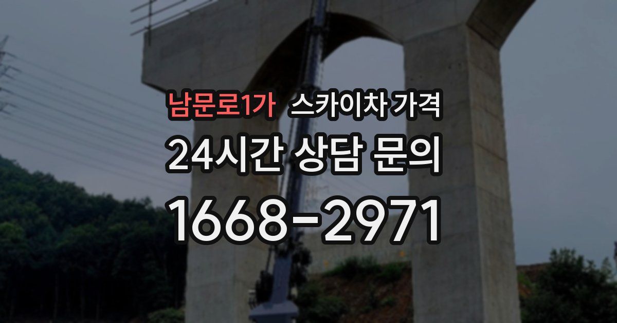 남문로1가 스카이차 가격