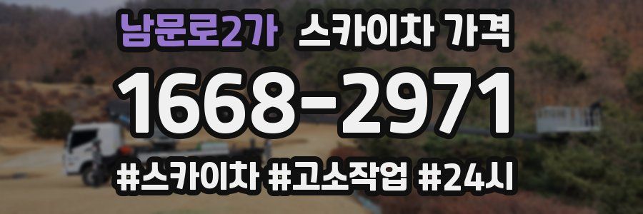 남문로2가 스카이차 가격