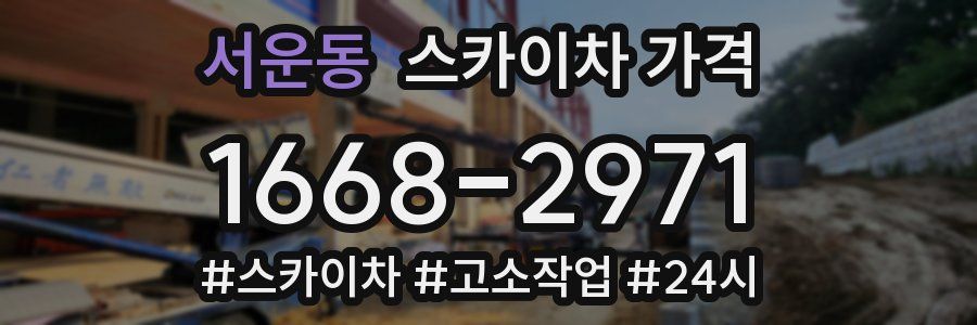 서운동 스카이차 가격