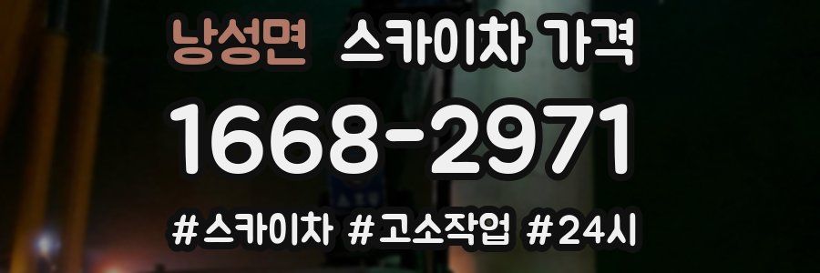 낭성면 스카이차 가격