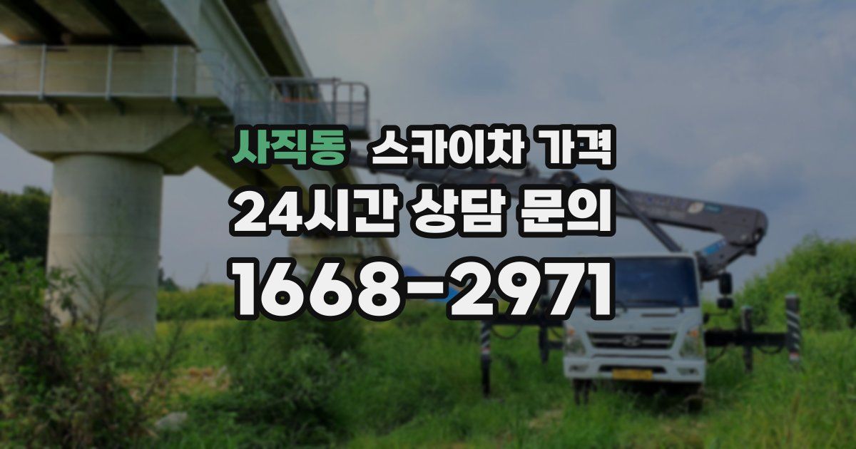 사직동 스카이차 가격
