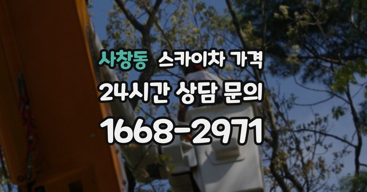 사창동 스카이차 가격