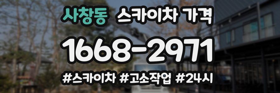 사창동 스카이차 가격