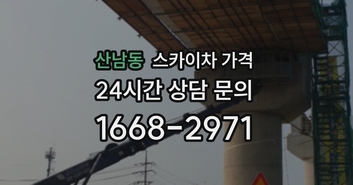 산남동 스카이차 가격