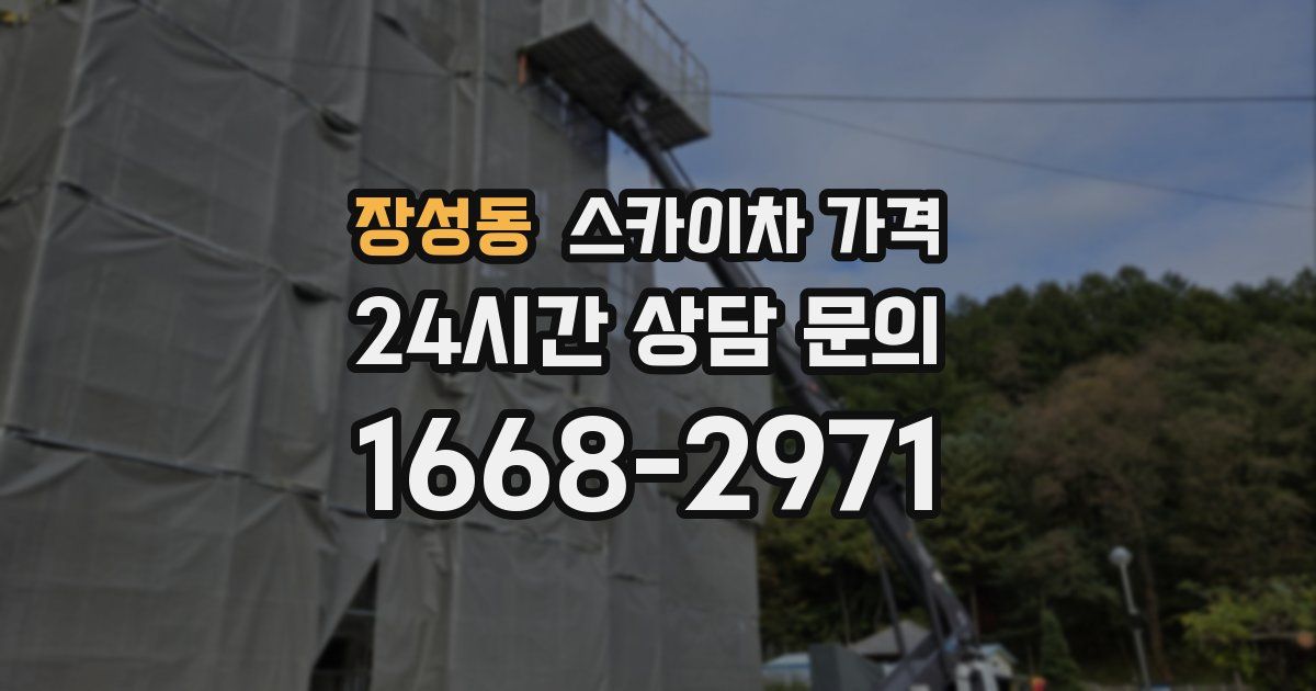장성동 스카이차 가격