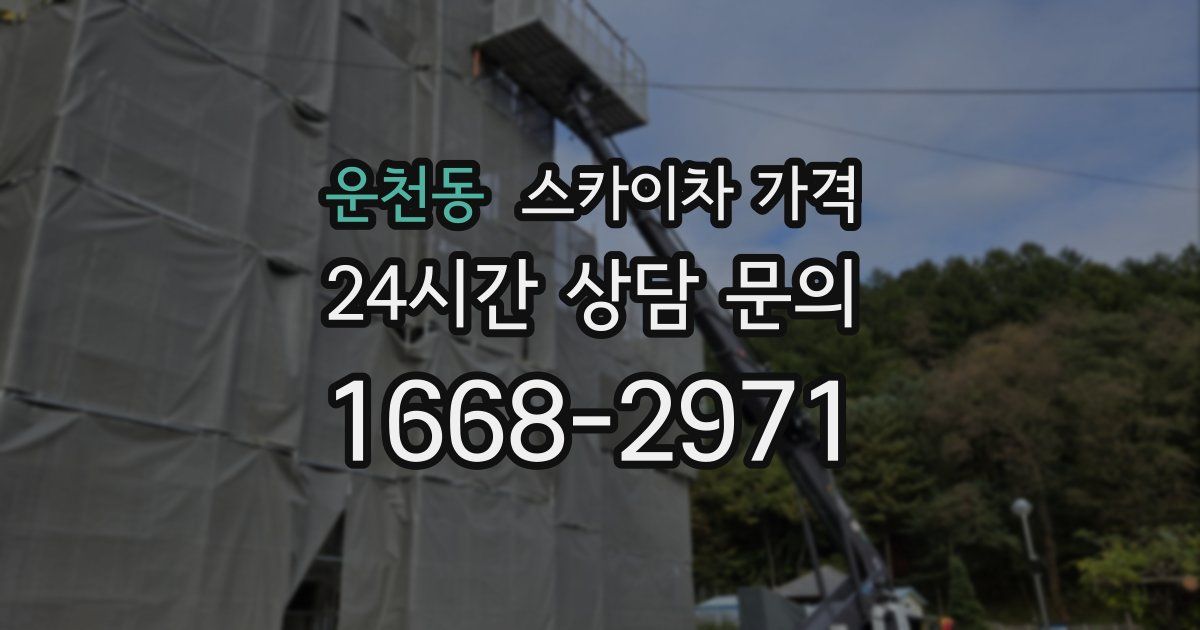 운천동 스카이차 가격