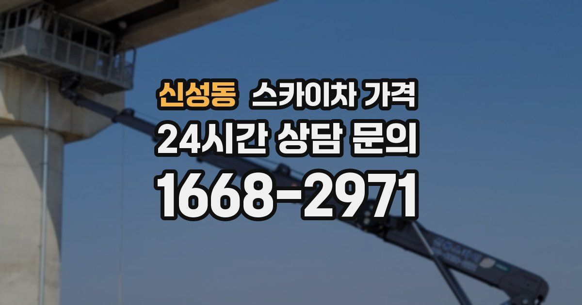 신성동 스카이차 가격