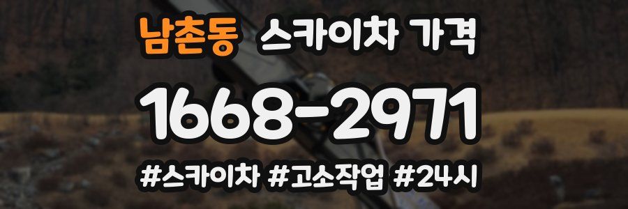 남촌동 스카이차 가격