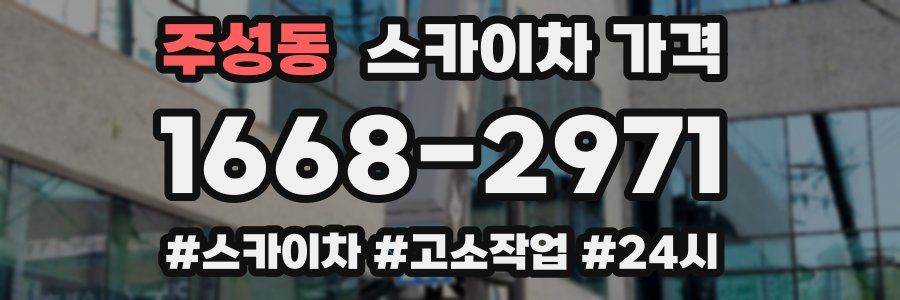 주성동 스카이차 가격