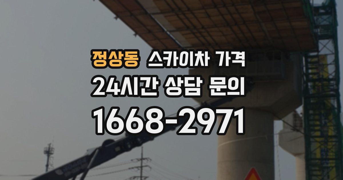 정상동 스카이차 가격