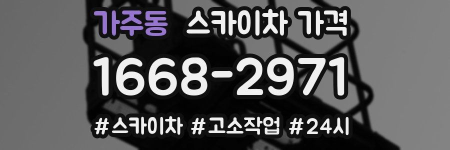 가주동 스카이차 가격