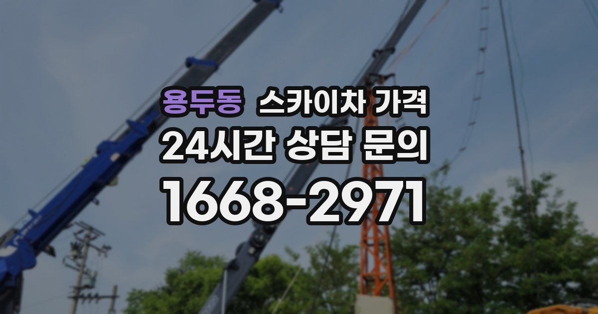 용두동 스카이차 가격