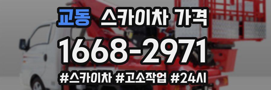 교동 스카이차 가격