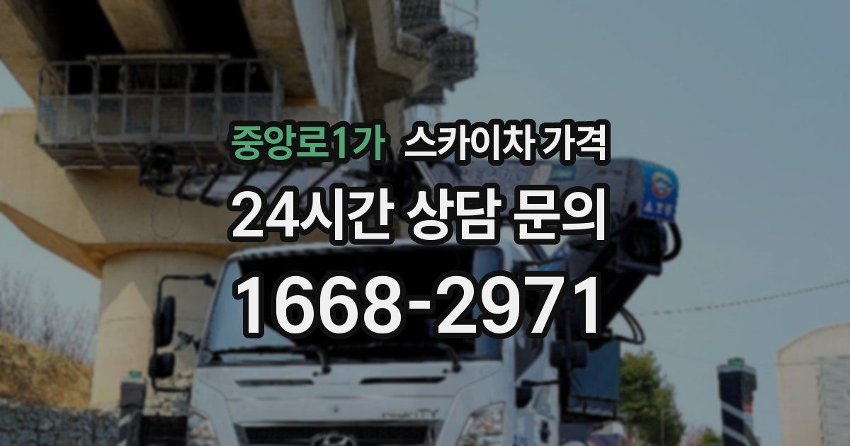 중앙로1가 스카이차 가격