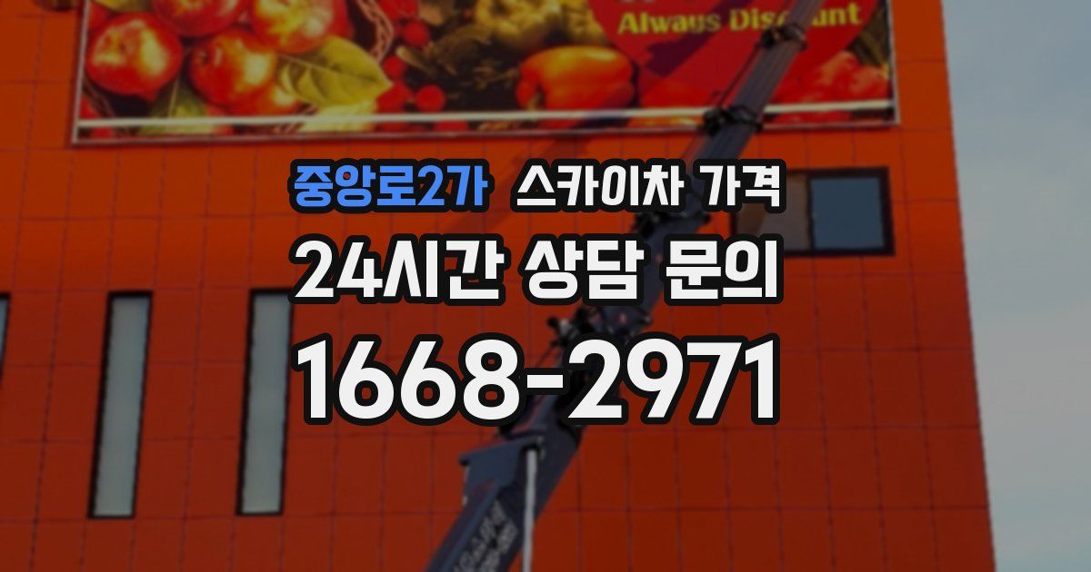 중앙로2가 스카이차 가격