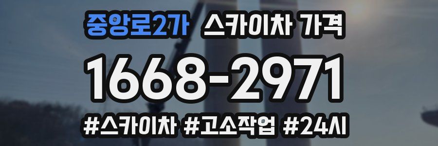 중앙로2가 스카이차 가격