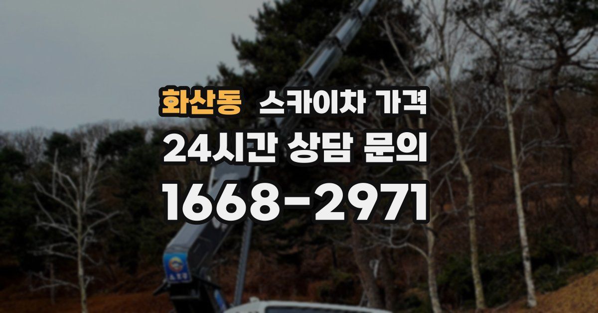 화산동 스카이차 가격