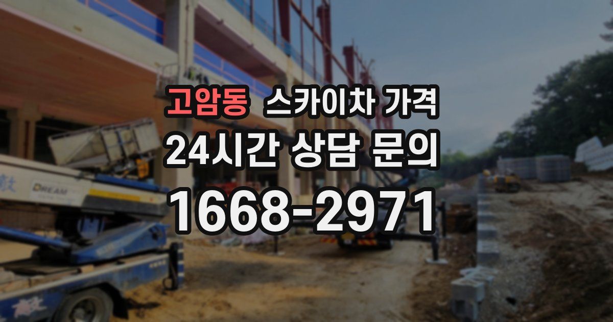 고암동 스카이차 가격