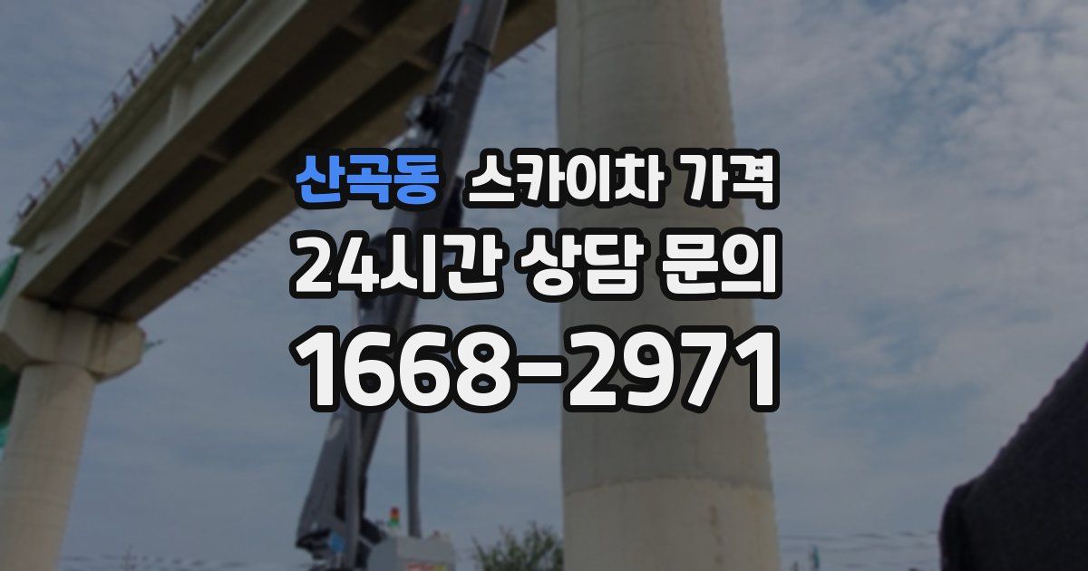 산곡동 스카이차 가격