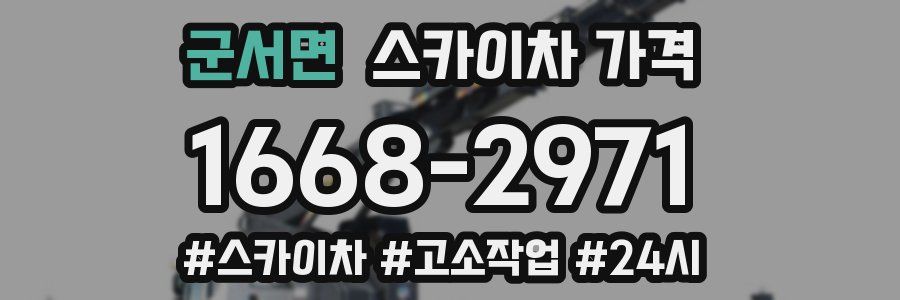 군서면 스카이차 가격