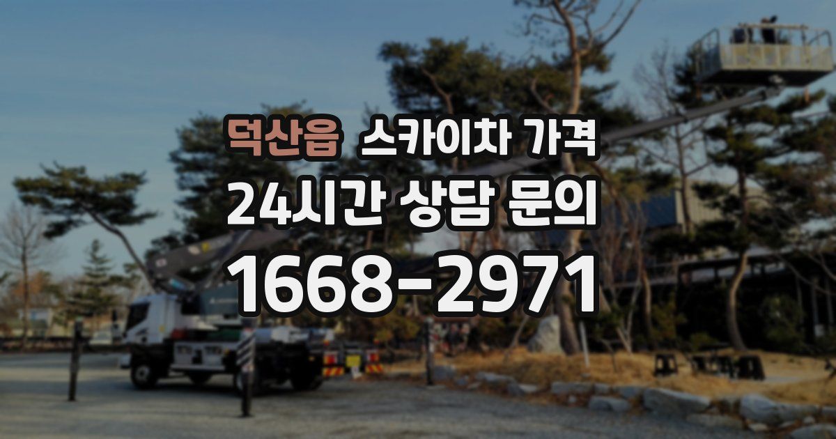 덕산읍 스카이차 가격