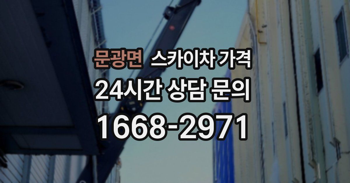 문광면 스카이차 가격