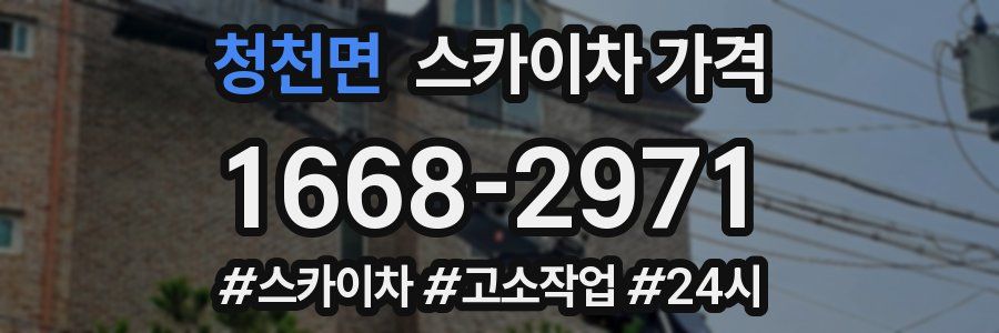 청천면 스카이차 가격