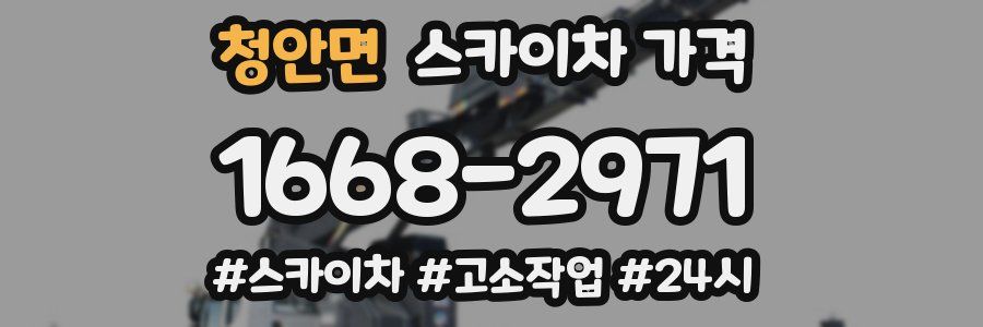 청안면 스카이차 가격