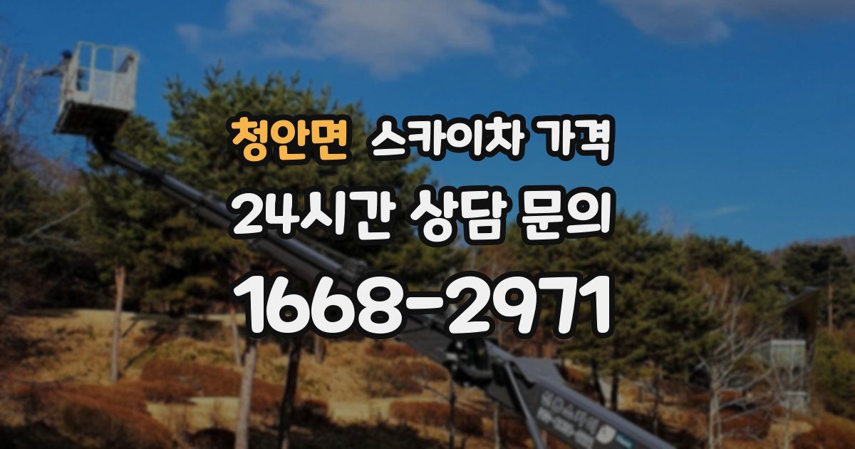 청안면 스카이차 가격