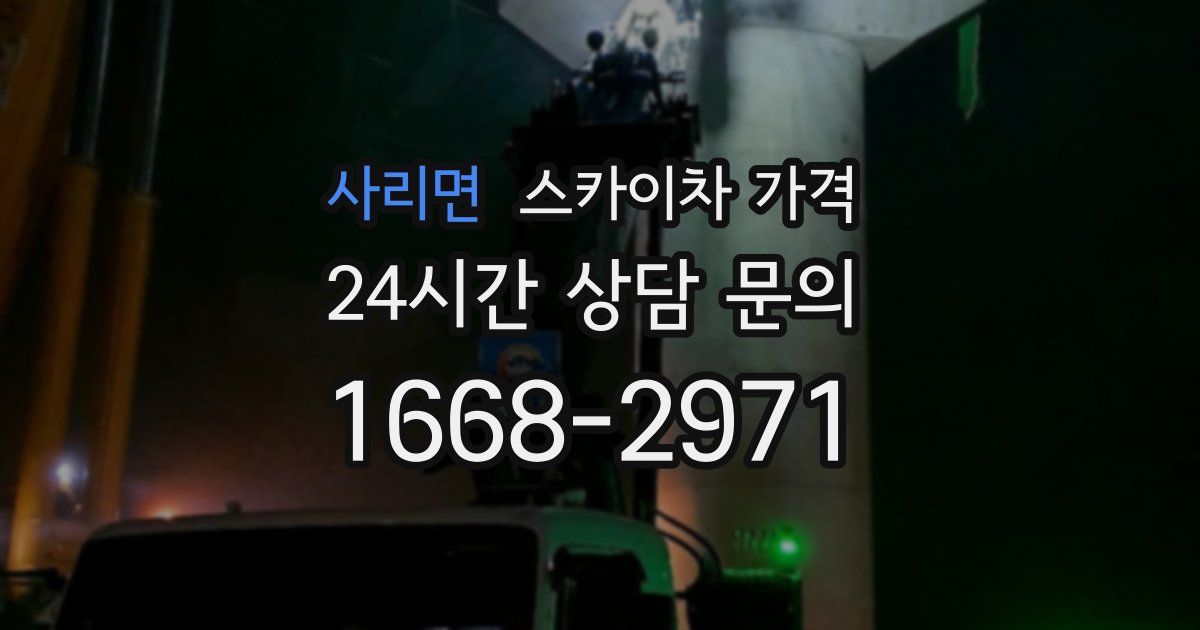 사리면 스카이차 가격