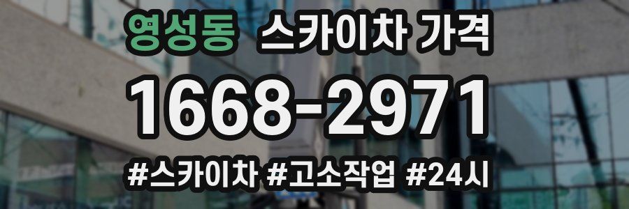 영성동 스카이차 가격