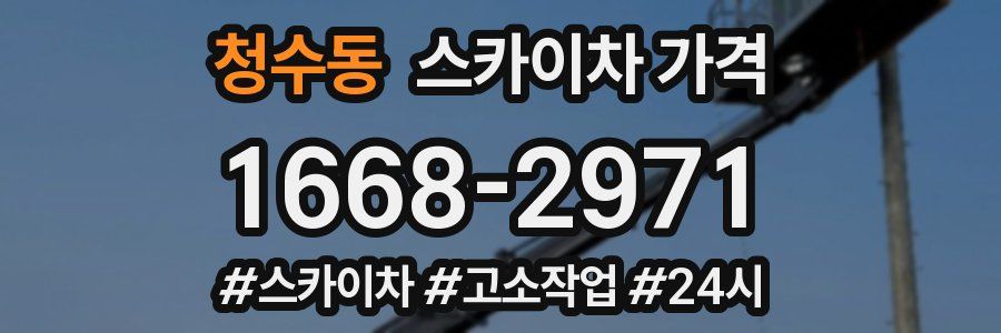 청수동 스카이차 가격