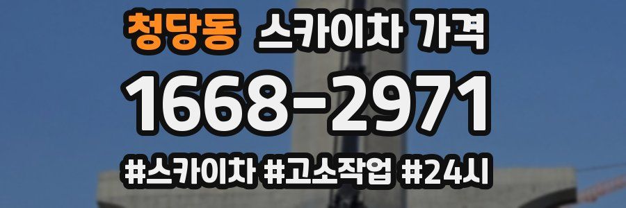 청당동 스카이차 가격