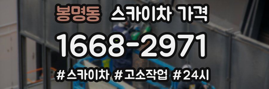 봉명동 스카이차 가격