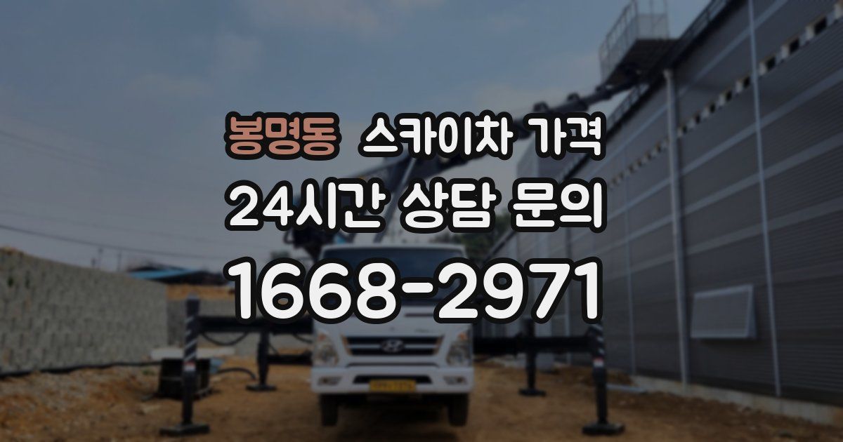 봉명동 스카이차 가격