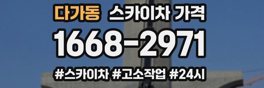 다가동 스카이차 가격