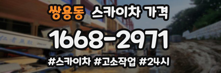 쌍용동 스카이차 가격