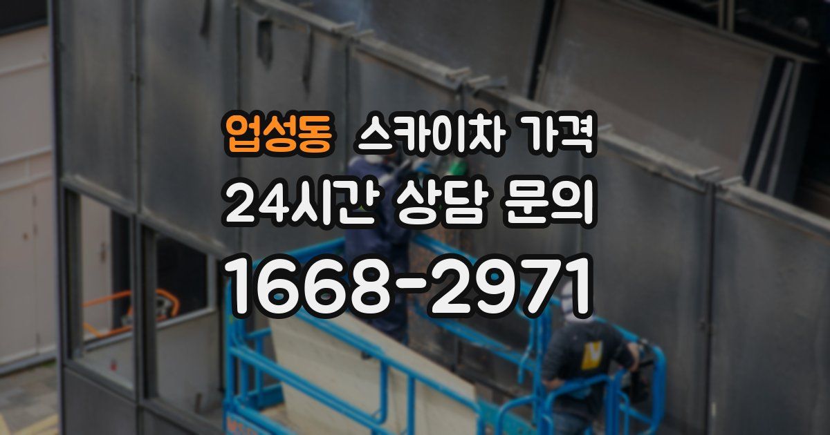 업성동 스카이차 가격