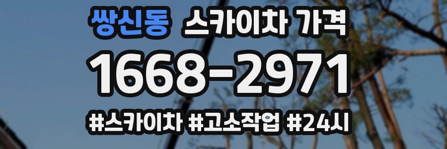 쌍신동 스카이차 가격