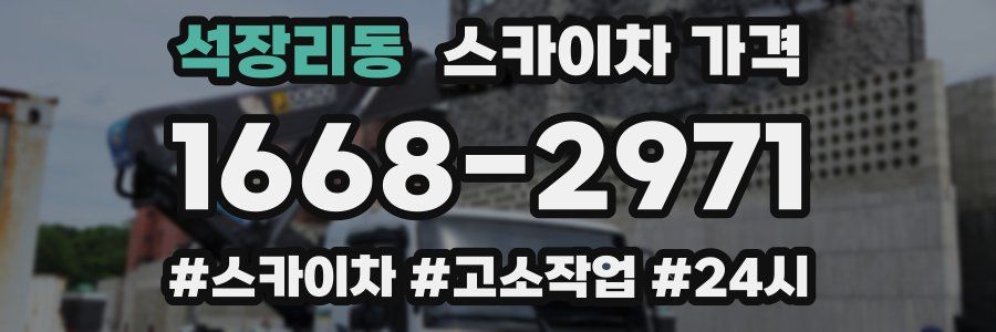 석장리동 스카이차 가격