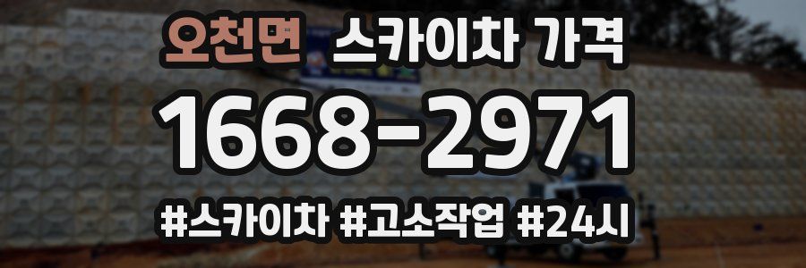 오천면 스카이차 가격