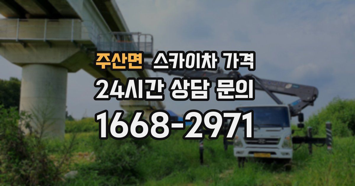 주산면 스카이차 가격